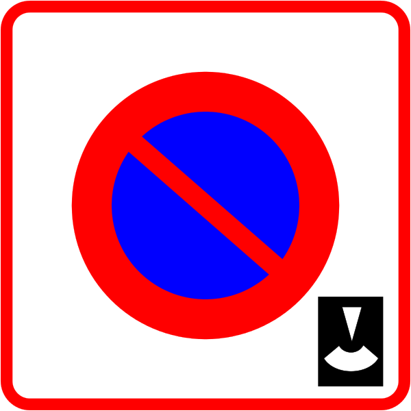 Stationnement interdit zone bleue